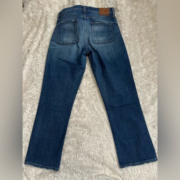 Point Sur Sz 29 Classic Blue Women's Jeans Button Fly Pockets Cropped High Rise - Picture 6 of 7